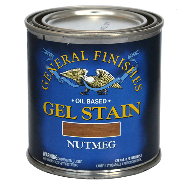 General Finishes 1/2 Pt Nutmeg Gel Stain Oil-Based Heavy Bodied Stain NH